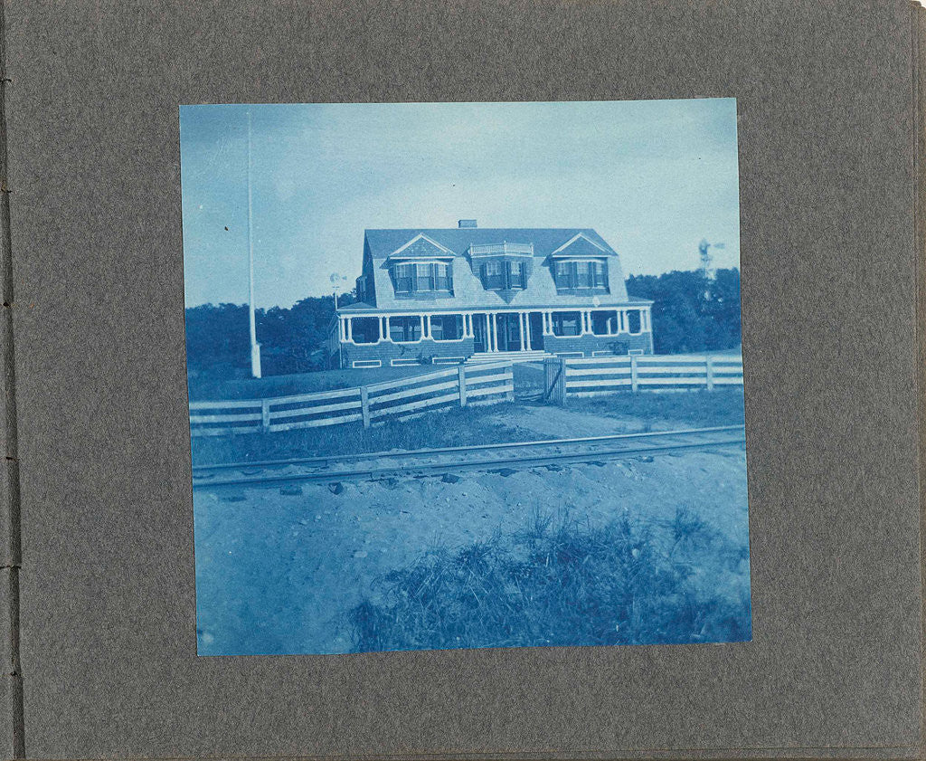 Detail of Wooden house with wooden fence, United States, USA by Anonymous