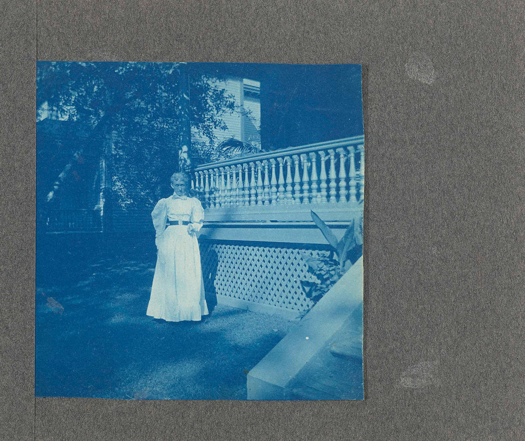 Detail of cyanotypieën children, horses, houses, boats and beach scenes in the United States, USA by Anonymous