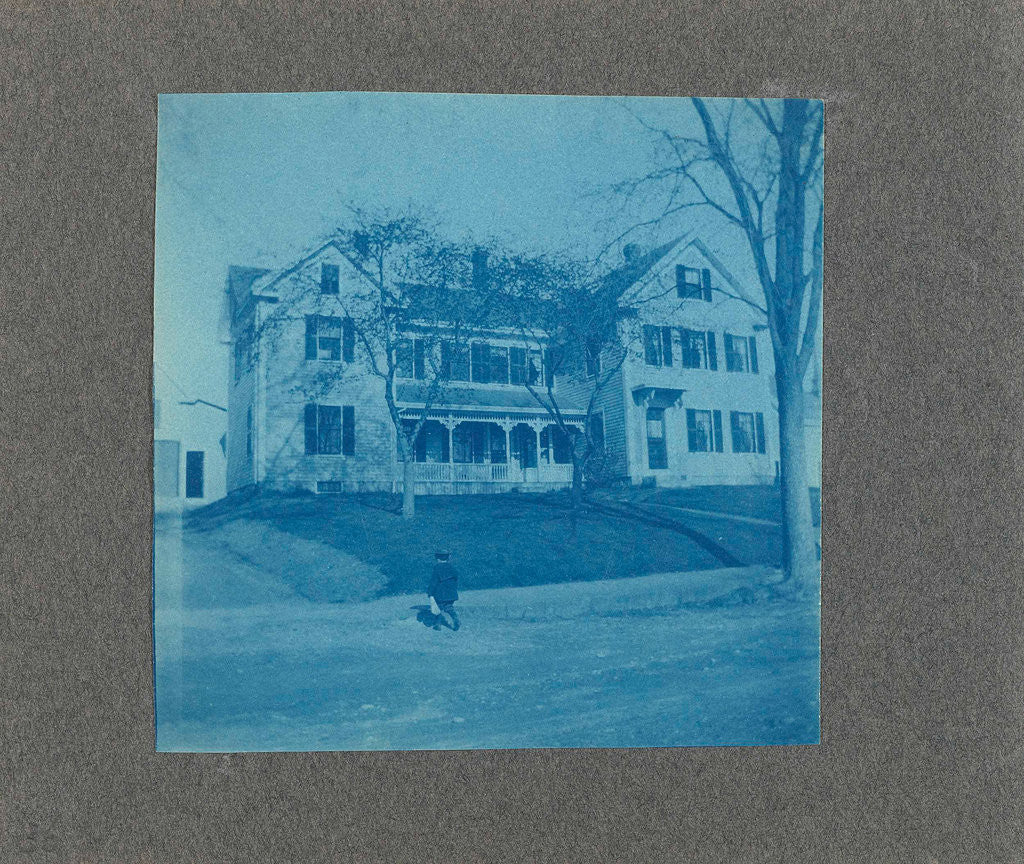 Detail of Child running for a wooden house, USA by Anonymous