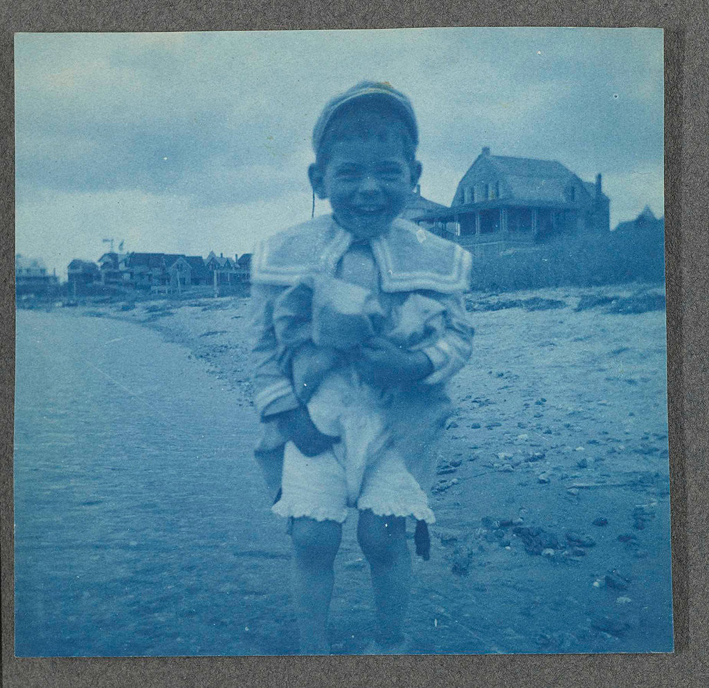 Detail of Laughing boy leg bathing on the beach, USA by Anonymous