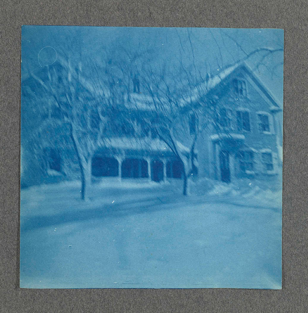 Detail of Wooden house in the snow, USA by Anonymous