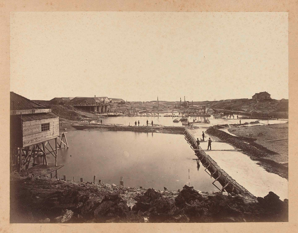 Detail of Veere lock in construction by Pieter Oosterhuis