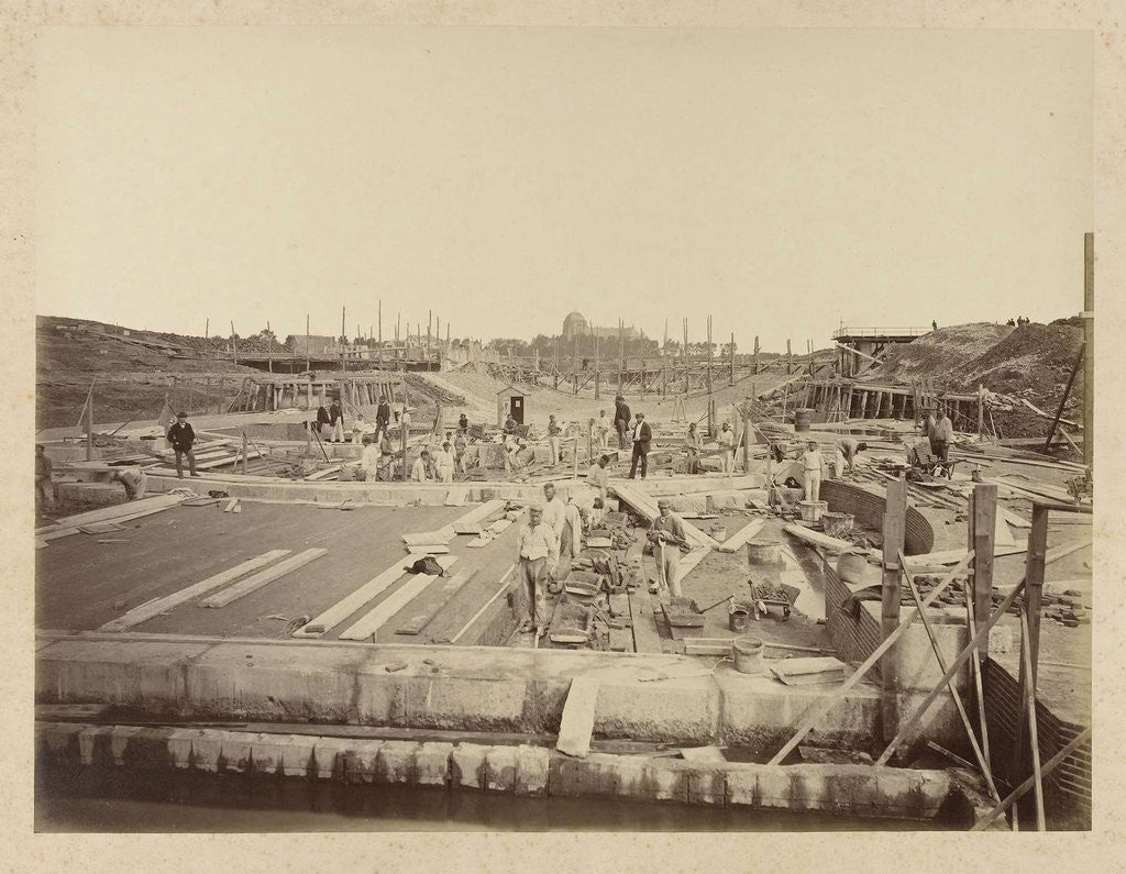 Detail of Veere lock in construction by Peter Oosterhuis