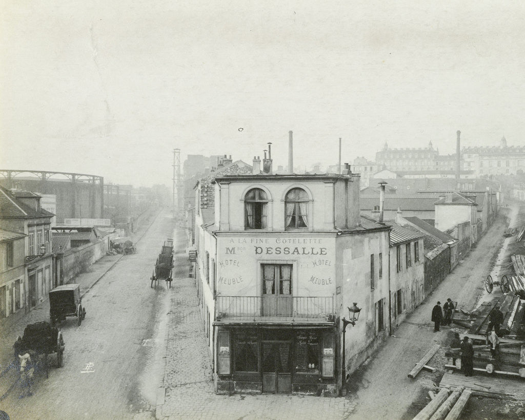 Detail of For the construction of the metro in Paris, to break down streets, France by Emmanuel Pottier