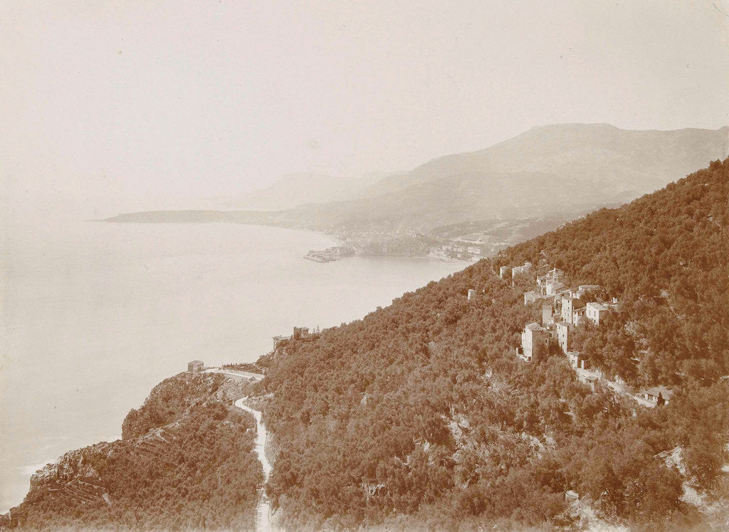 Detail of View Grimaldi (Italy) and Menton (France) by Henry Pauw van Wieldrecht