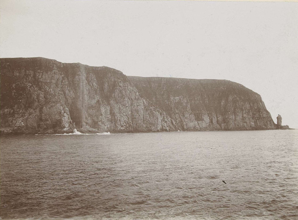 Detail of Anticipation cliff into the sea (fiord in Norway?) by Henry Pauw van Wieldrecht