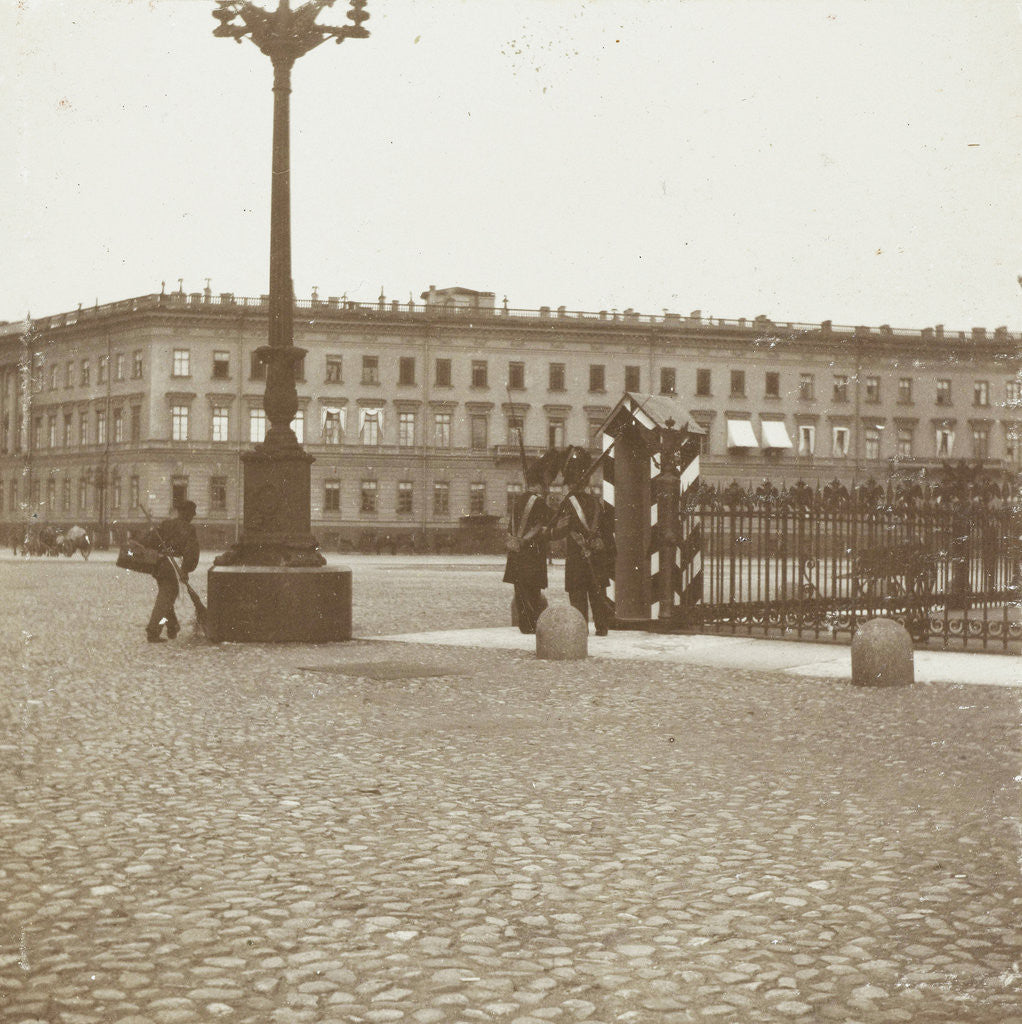 Detail of The square in front of the Hermitage in St. Petersburg, Russia by Henry Pauw van Wieldrecht