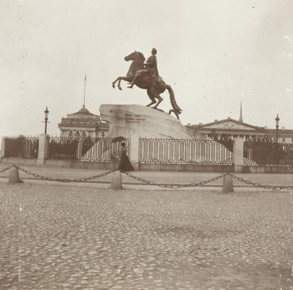 Detail of The statue of Peter the Great on horseback in St. Petersburg, Russia by Henry Pauw van Wieldrecht