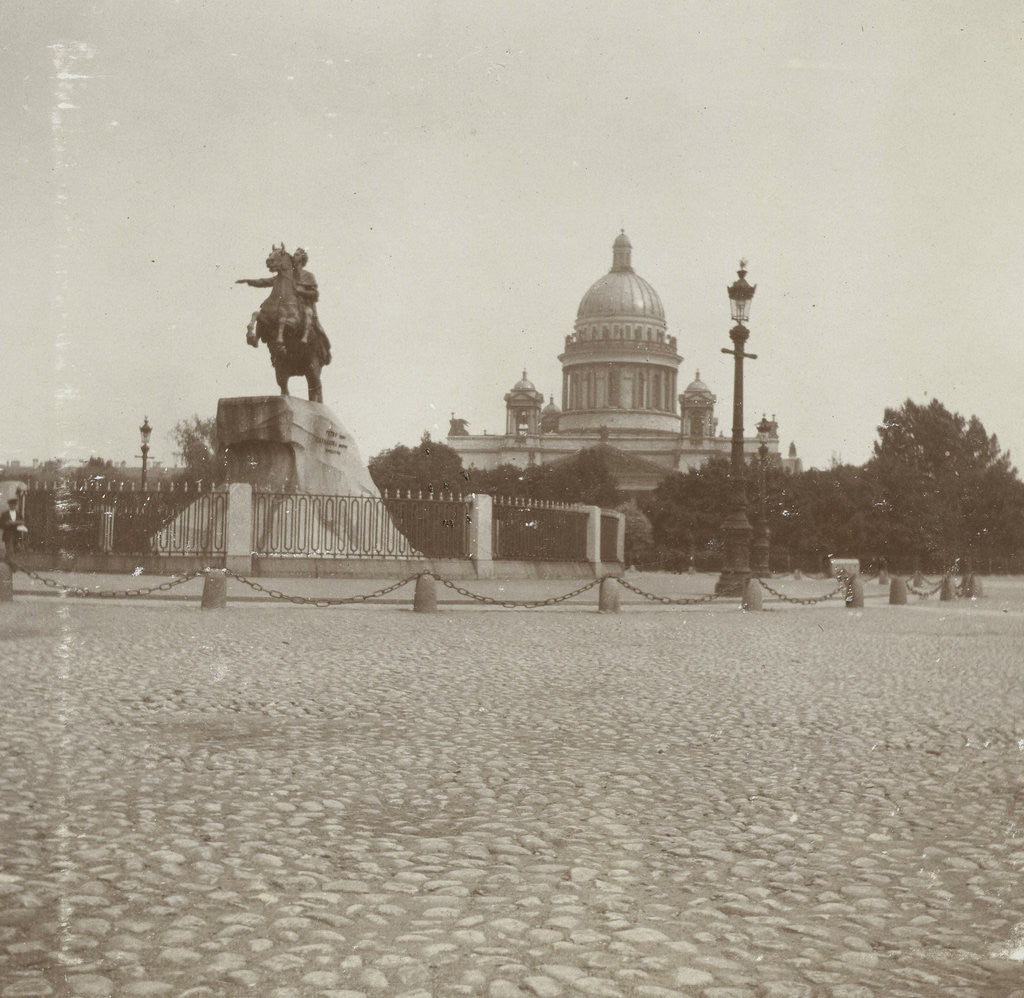 Detail of The statue of Peter the Great on horseback in St. Petersburg by Henry Pauw van Wieldrecht