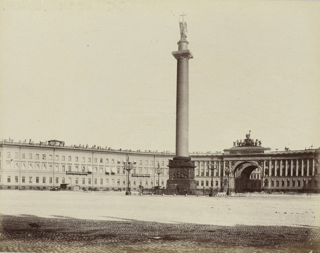 Detail of Building of the General Staff and the Alexander Column built at the Hermitage, St. Petersburg Russia by Anonymous