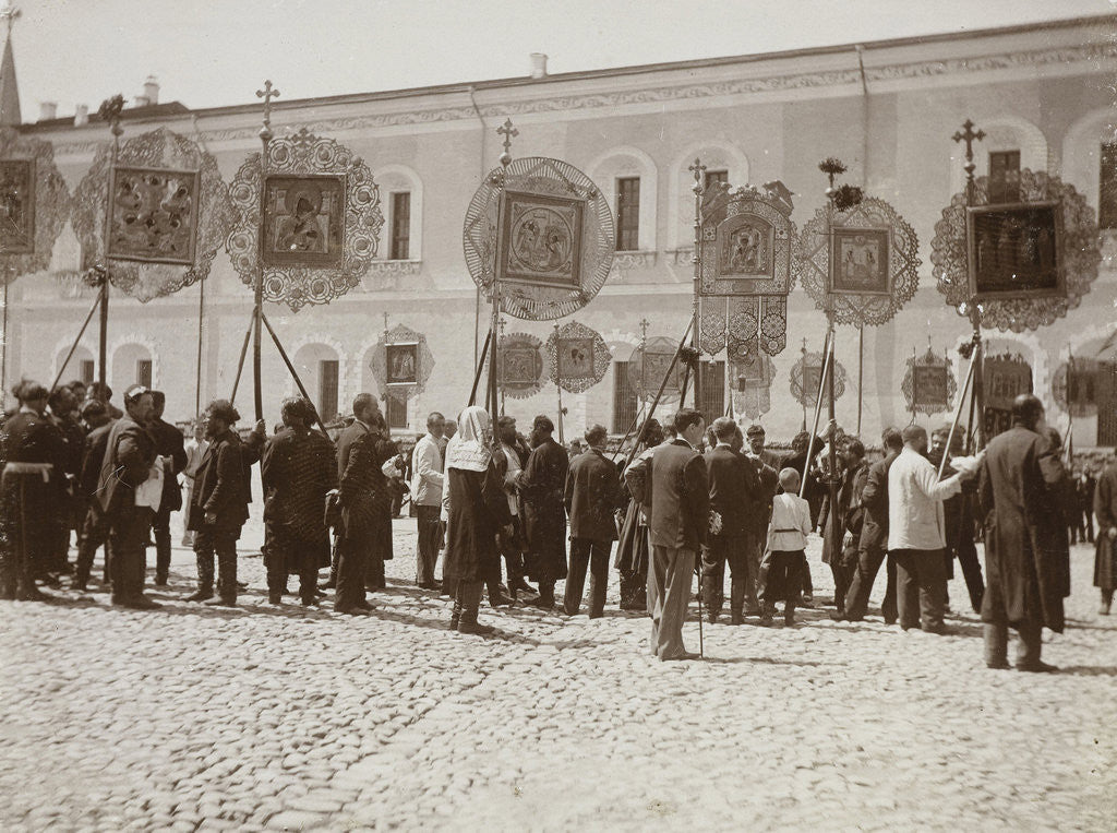 Detail of Procession with religious images on the Kremlin, Russia by Henry Pauw van Wieldrecht