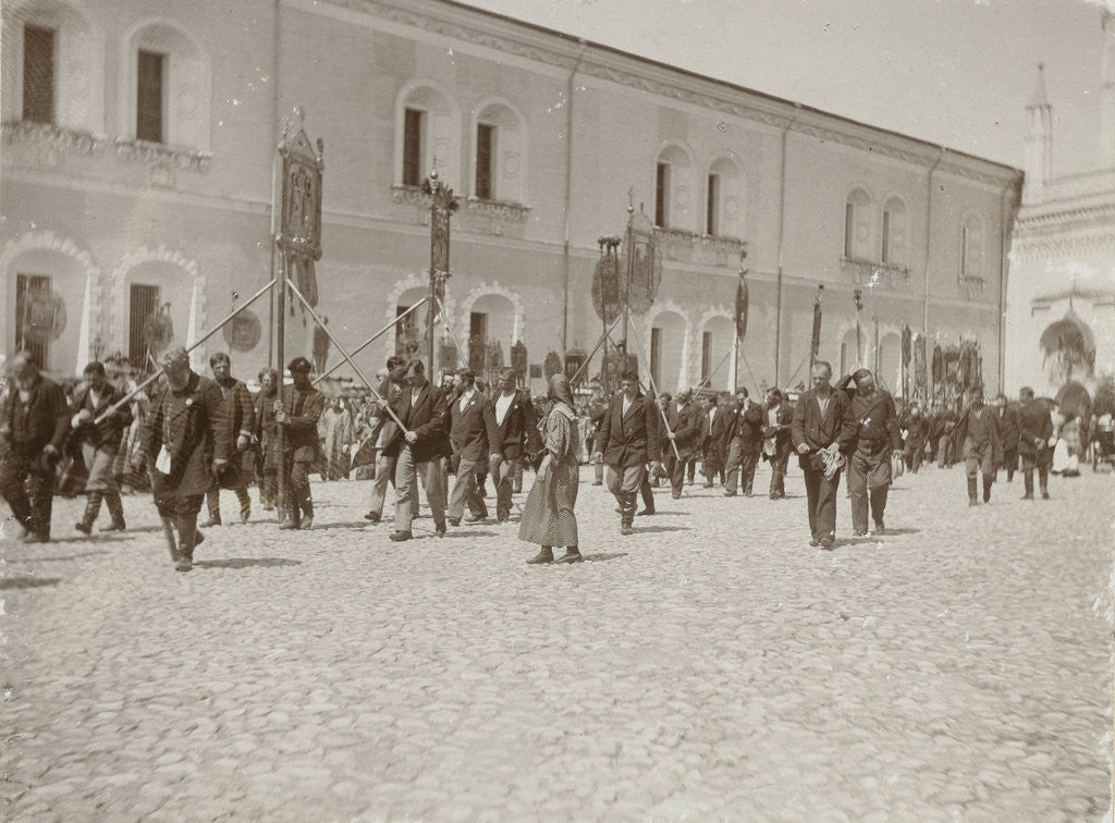 Detail of Procession with religious images on the Kremlin, Russia by Henry Pauw van Wieldrecht