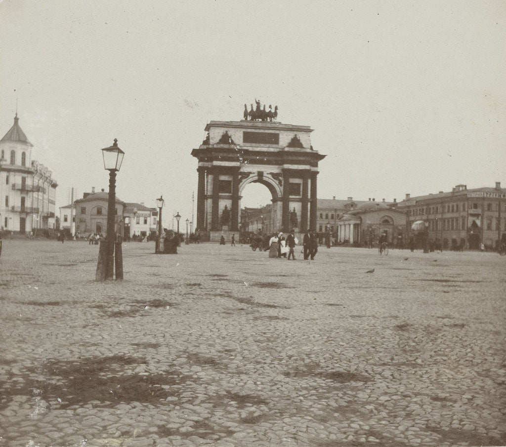 Detail of Triumphal Gate of Alexander I in Moscow, Russia by Henry Peacock Wieldrecht