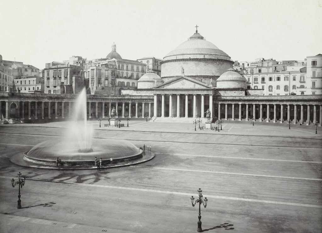 Detail of Napoli Piazza del Plebiscito, Naples Italy by Giorgio Sommer