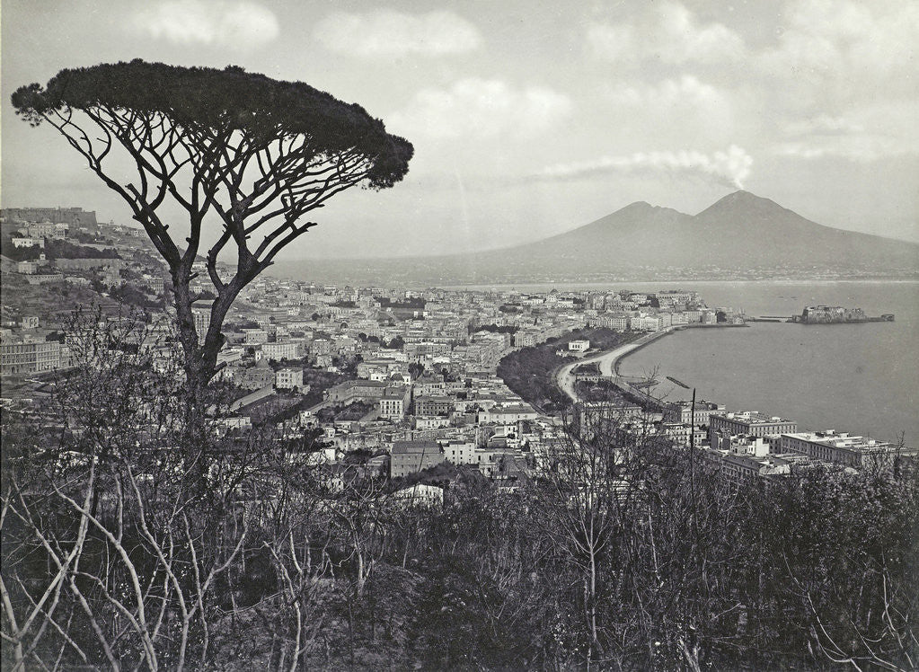 Detail of Napoli panorama, Italy by Giorgio Sommer