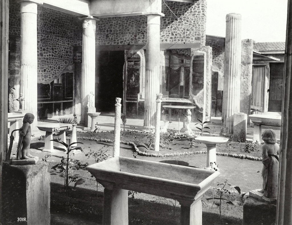 Detail of Pompeii scavi nuovi Casa dei Vetti, Italy by Giorgio Sommer