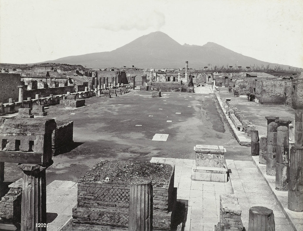 Detail of Pompeii foro civile, Italy by Giorgio Sommer