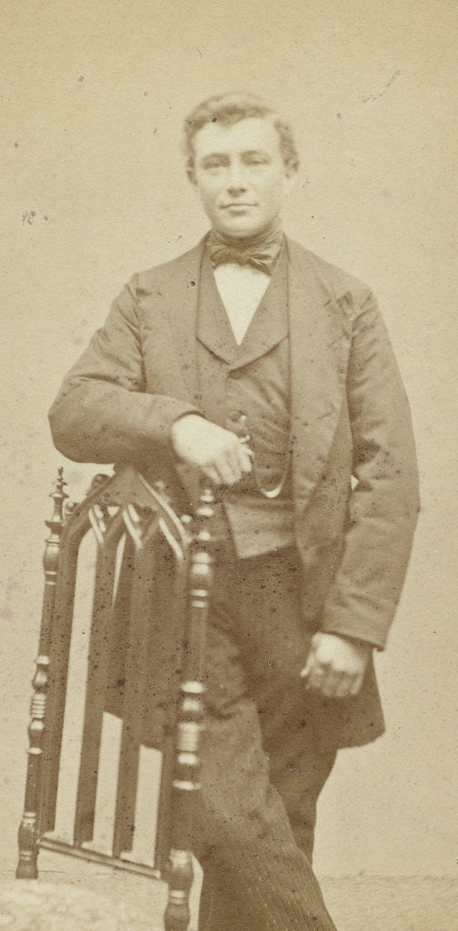 Detail of Portrait of a young man by H.J. Weesing