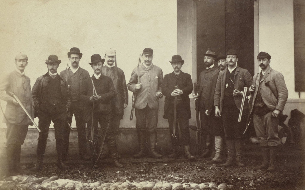 Detail of Group portrait of hunt with ao Martin and Henry Peacock Wieldrecht by Henry Peacock Wieldrecht