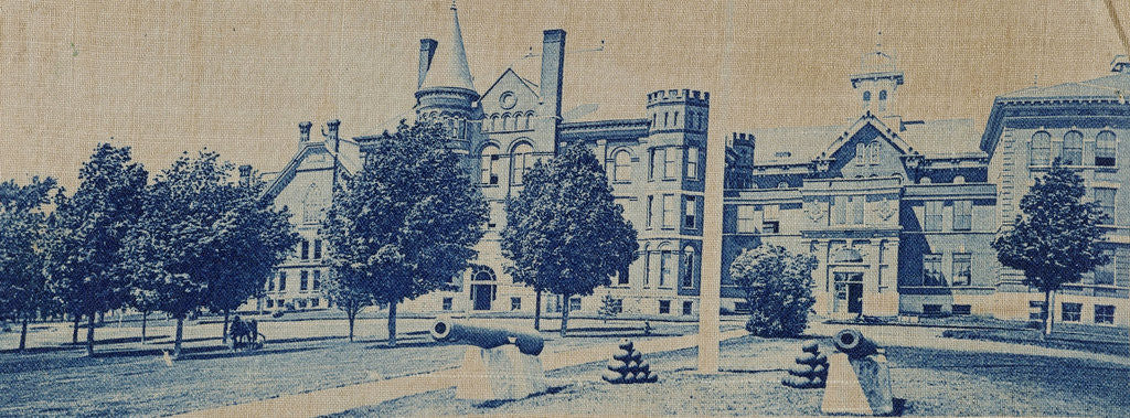 Detail of South Hall, Administration Building and North Hall, Iowa State Normal School, United States by Anonymous