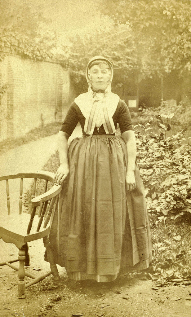 Detail of Woman in costume by Anonymous