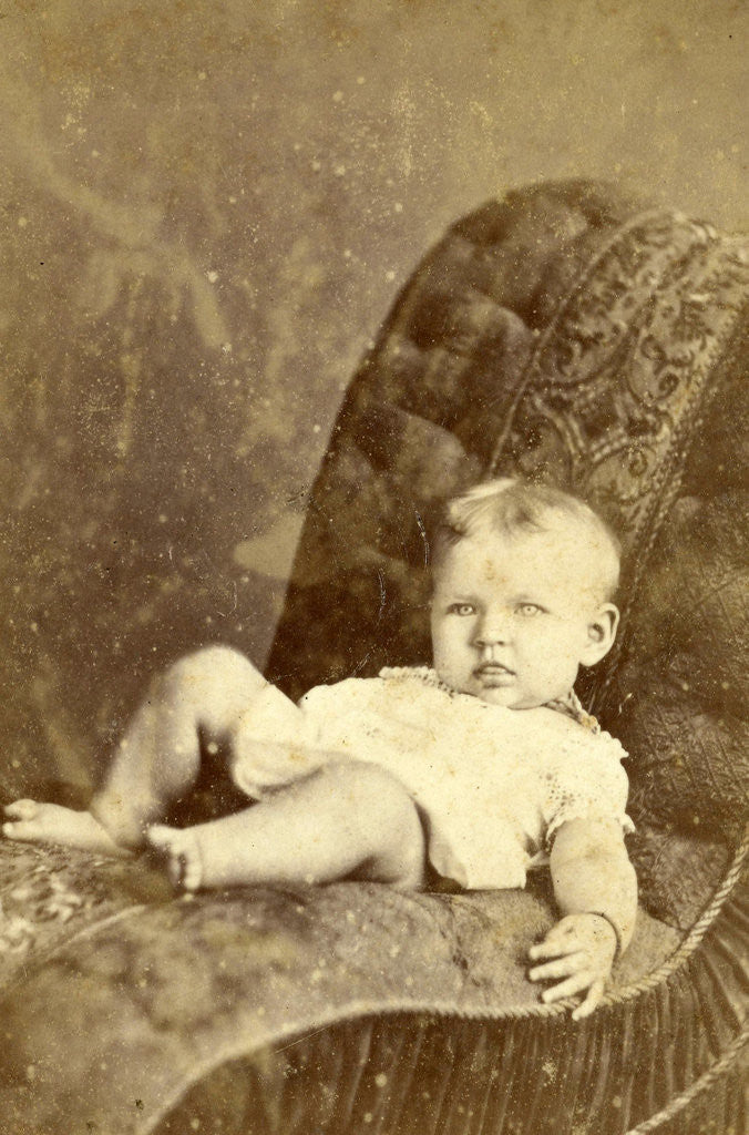 Detail of Portrait of a baby on a chair by Kameke