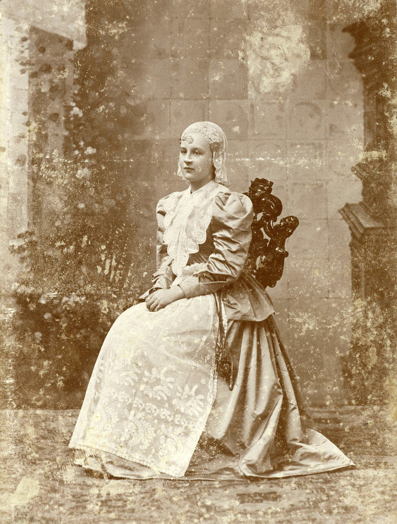 Detail of Portrait of Queen Wilhelmina in Frisian costume by Cornelis Bernardus Broersma