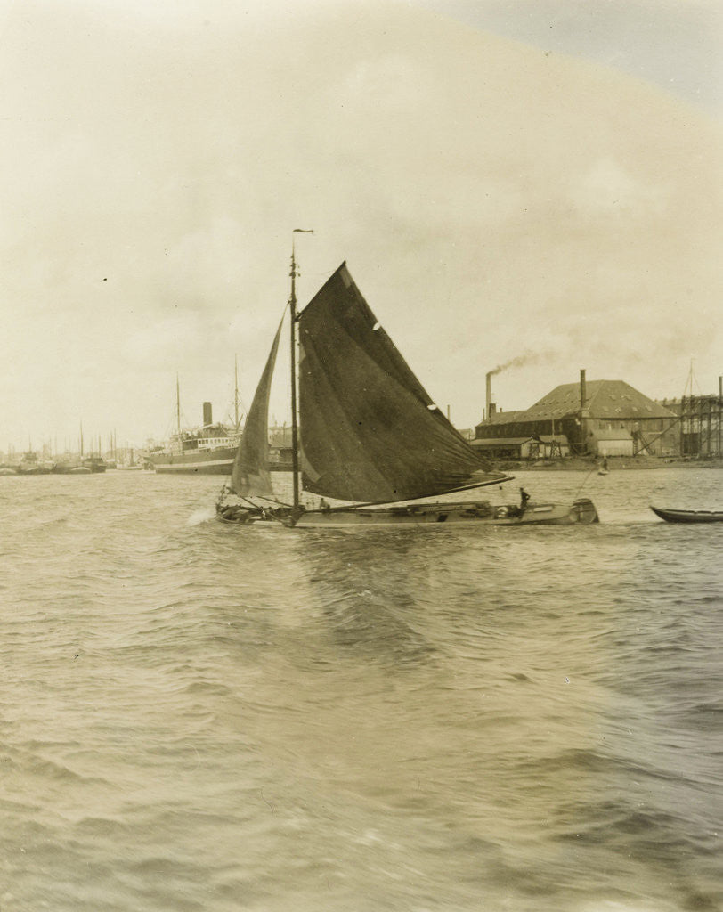 Detail of View over a river by Anonymous