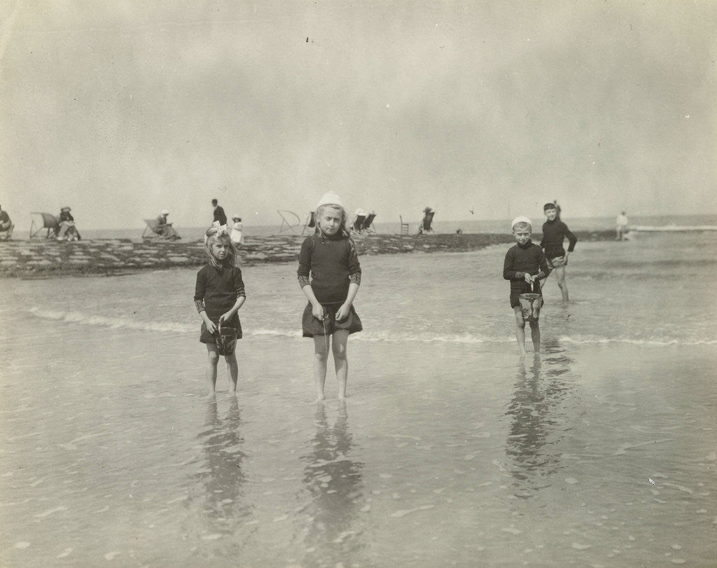 Detail of Children at Sea North Sea, the Netherlands or Germany by Anonymous
