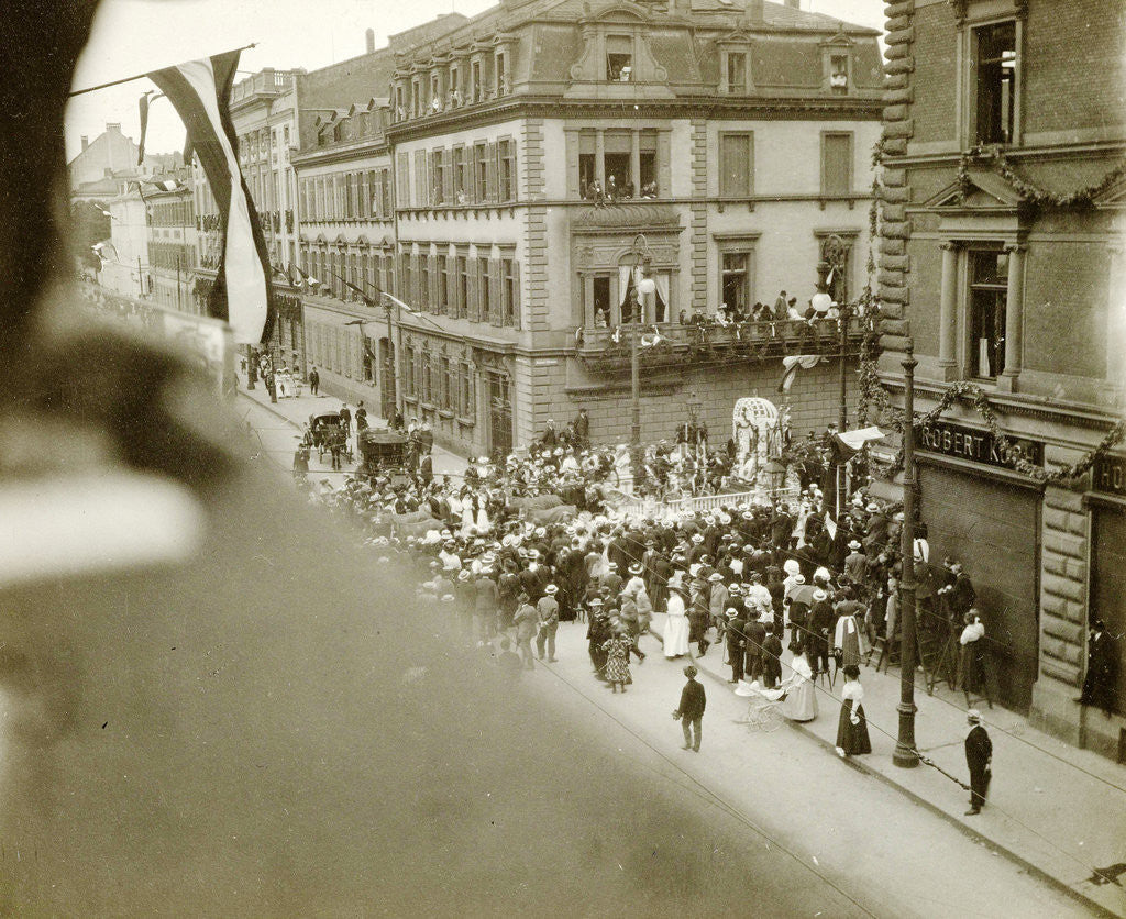 Detail of View in a city, possibly Brussels by Anonymous