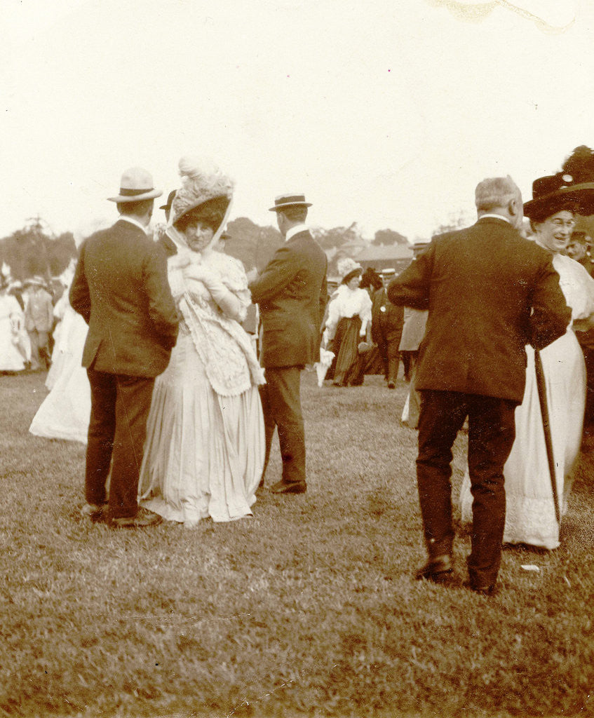 Detail of Visitors to a racecourse by Anonymous