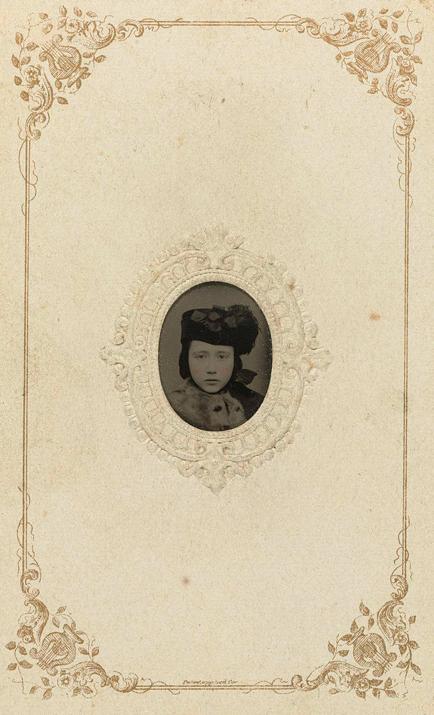 Detail of Portrait of a young girl by A.E. Alden