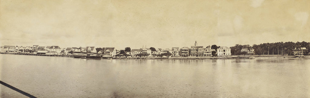 Detail of Panorama of the waterfront of Paramaribo, Suriname by Augusta Curiel