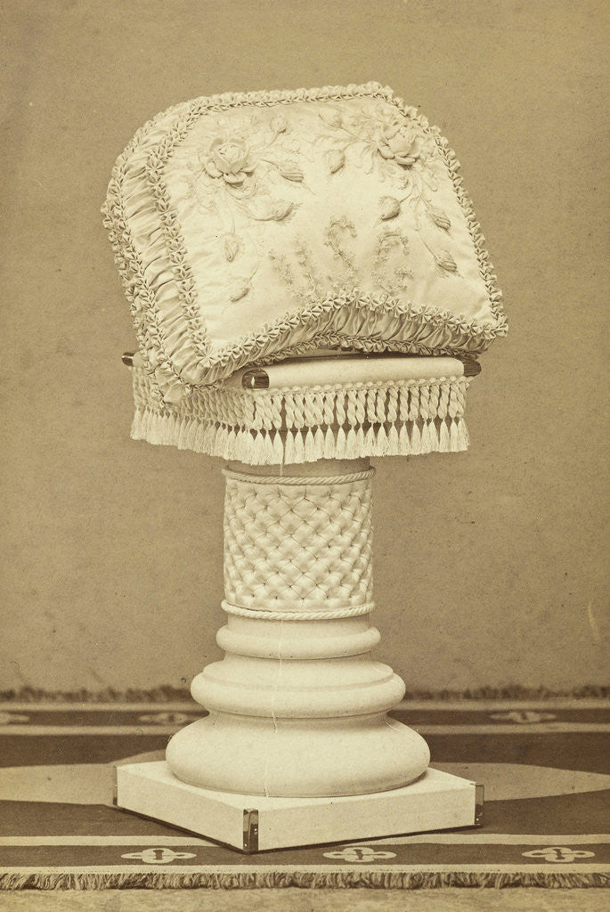 Detail of Pillow used in the coffin Ulysses S Grant at his funeral in 1885, J.M. Fox by Anonymous