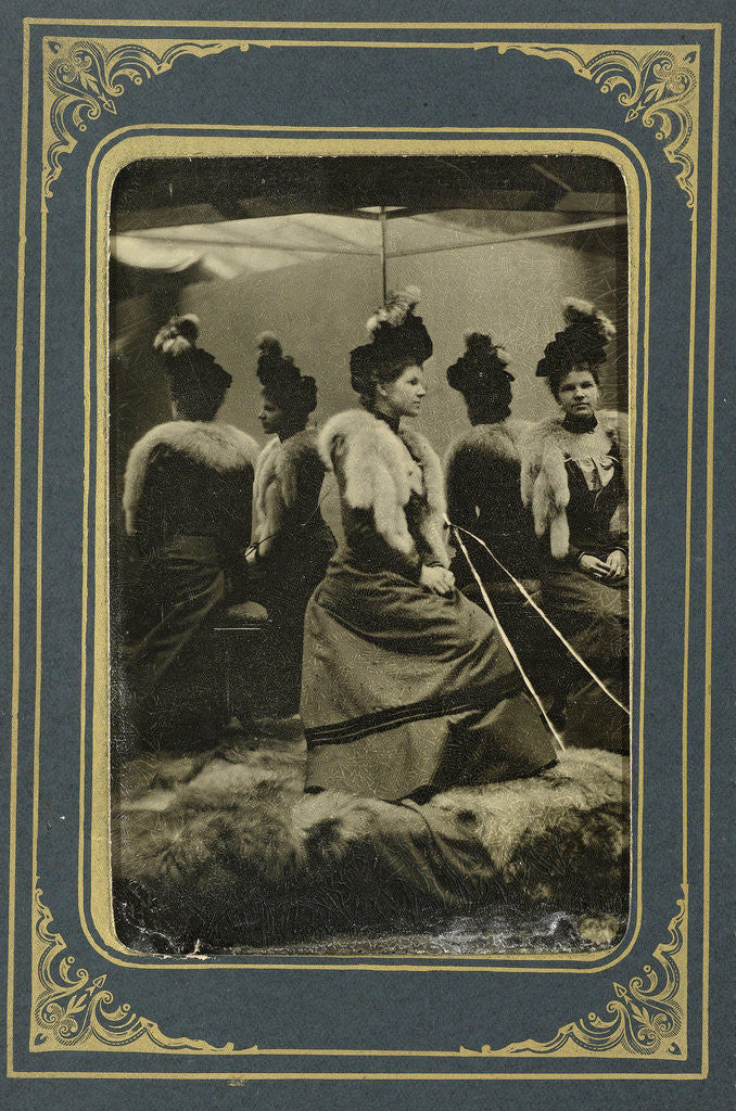 Detail of Portrait of Elsie DeWitt, posing in front of a mirror by A. Lincoln Myers