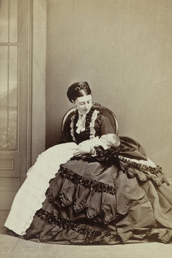 Detail of Portrait of Princess Helena of Waldeck Pyrmont with baby by Richard Allen & Son