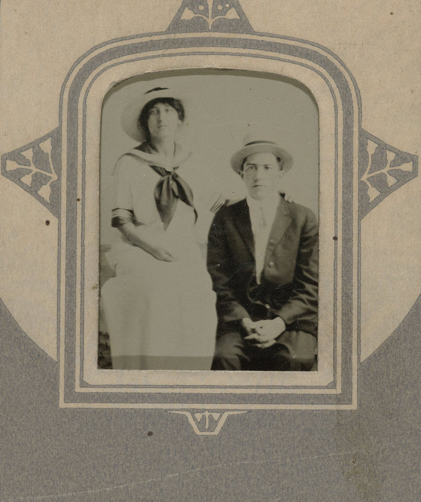 Detail of Portrait of a man and a woman by Anonymous