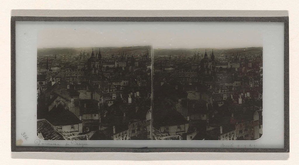 Detail of Panorama of Prague by Ferrier Pere et Fils Soulier