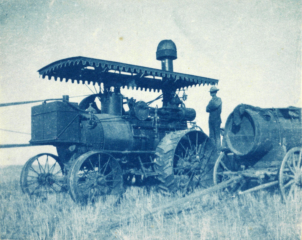 Detail of Engine thresher by Anonymous