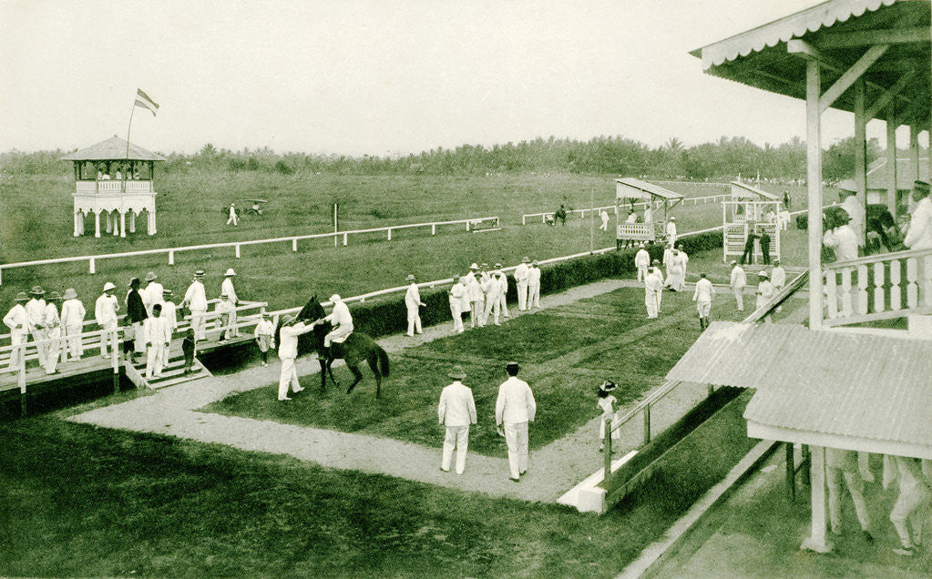 Detail of Sumatra, View of the racetrack Medan by Anonymous