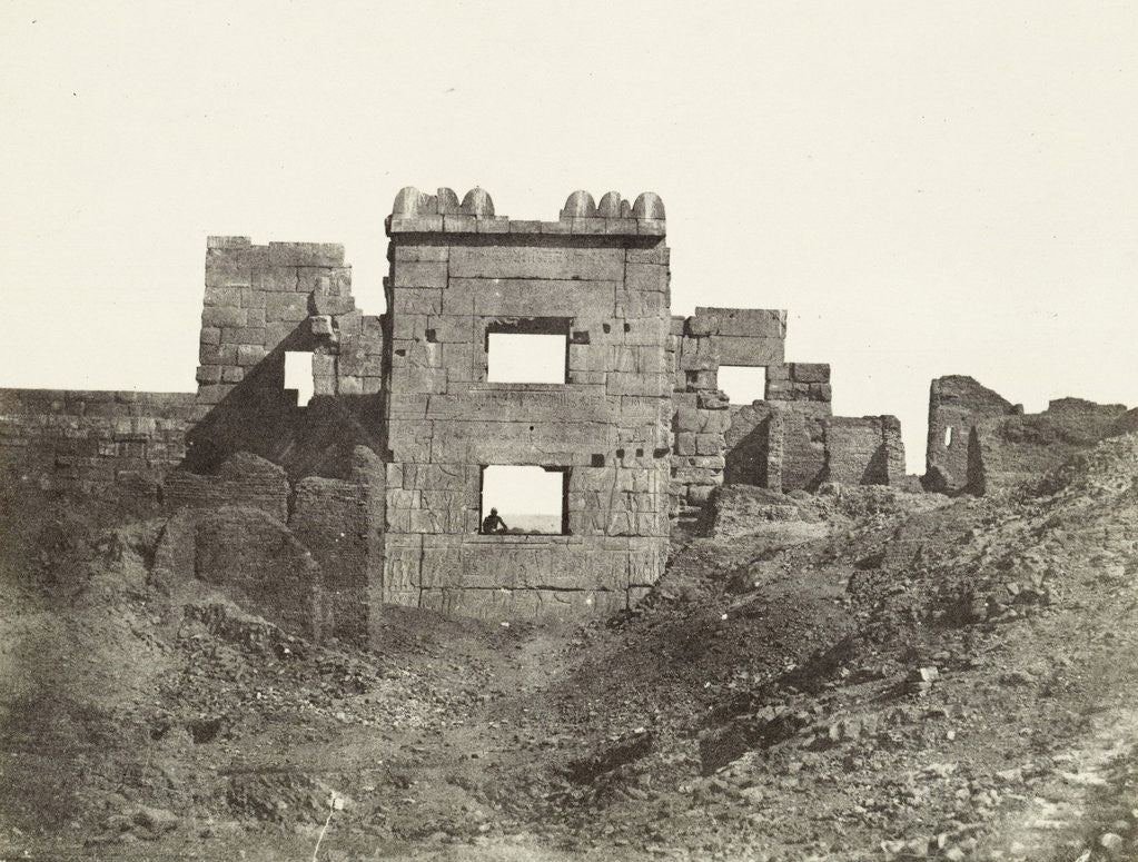 Detail of Temple of Medinet Habu, Egypt, Egypt, Maxime Du Camp, Louis-Désiré Blanquart-Evrard by Gide et J. Baudry