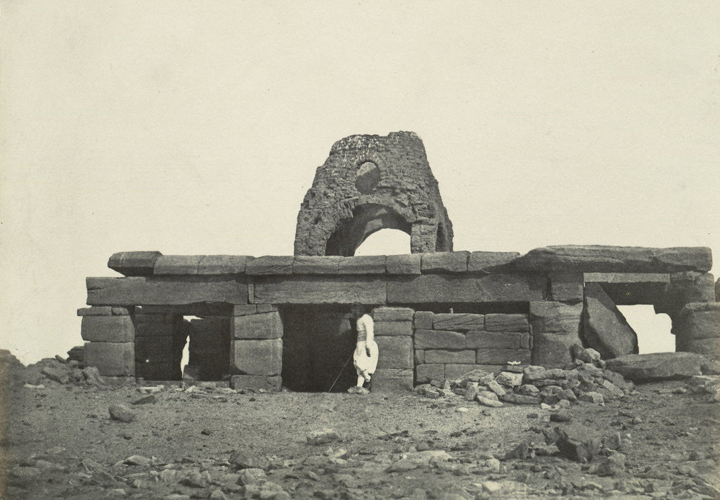 Detail of Temple of Amada, with cupola of a Coptic church, Egypt by Anonymous