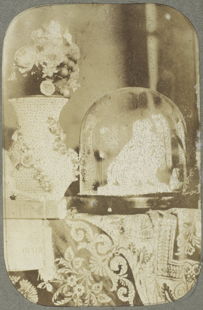 Detail of Still Life with a small copy of Ariadne auf dem Panther, Schneeball-vase, flowers and a book by Eduard Isaac Asser