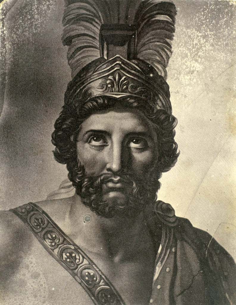 Detail of Portrait painting of Leonidas, King of Sparta by Eduard Isaac Asser