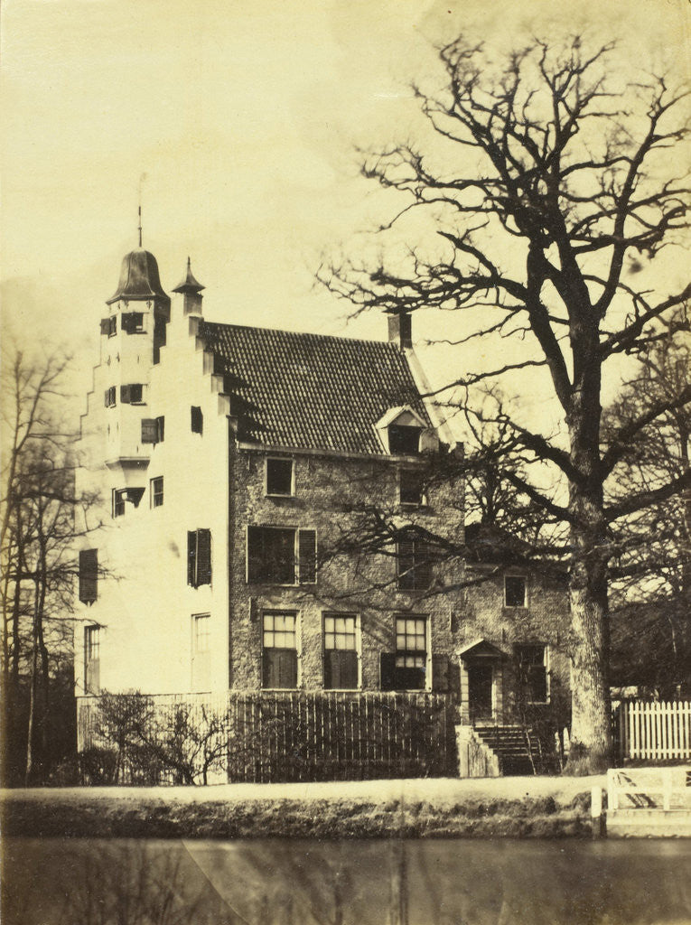 Detail of View house Oudaan Breukelen on the Vecht by Eduard Isaac Asser