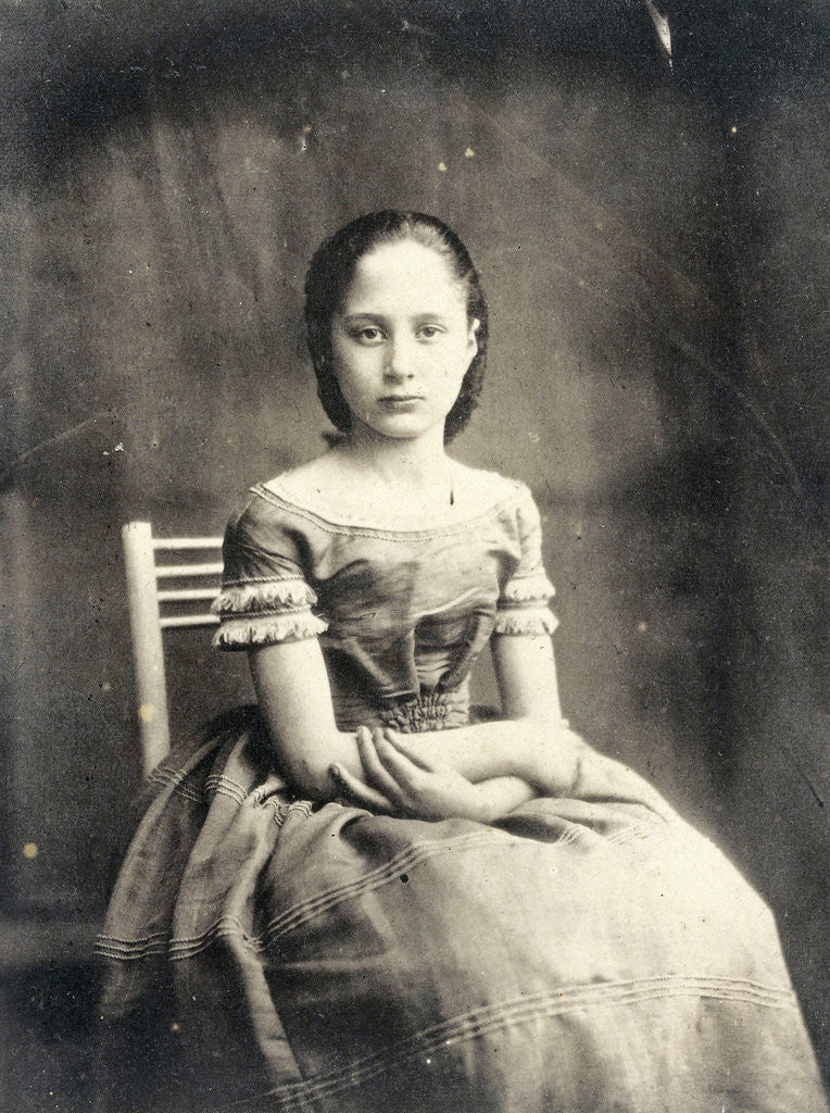 Detail of Portrait of a girl by Eduard Isaac Asser