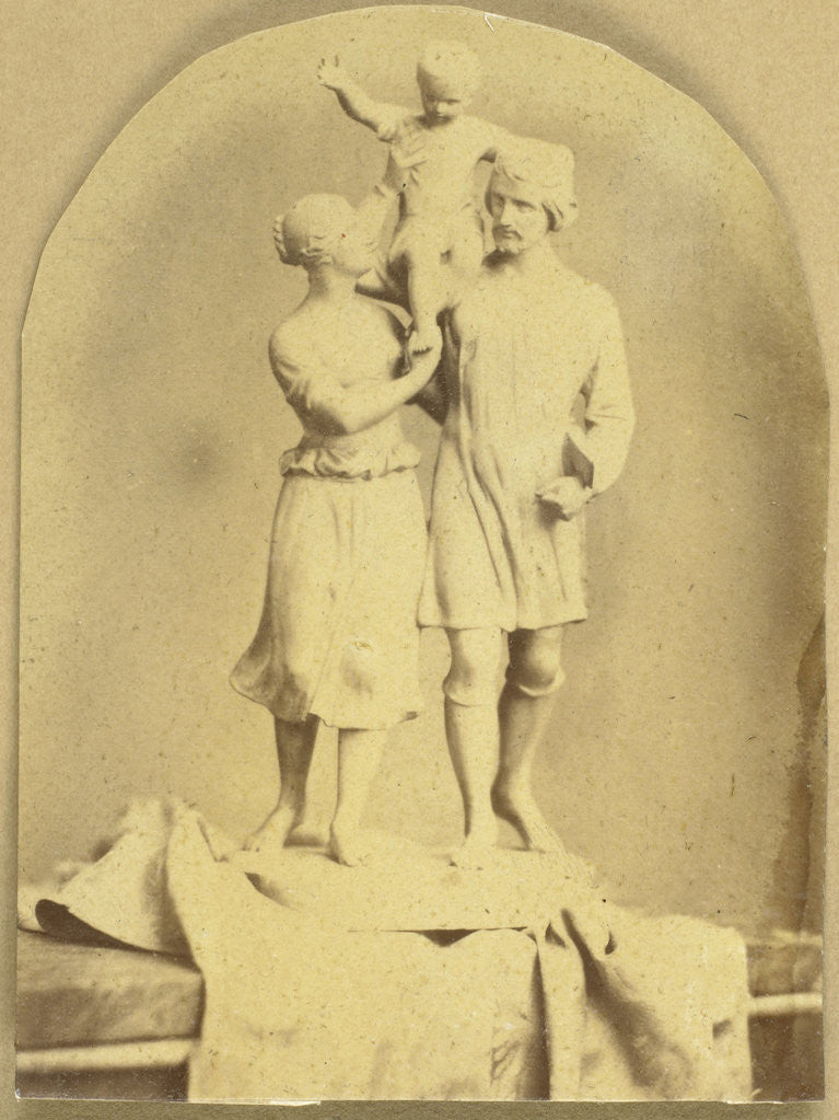 Detail of Statuette of couple with child by Eduard Isaac Asser