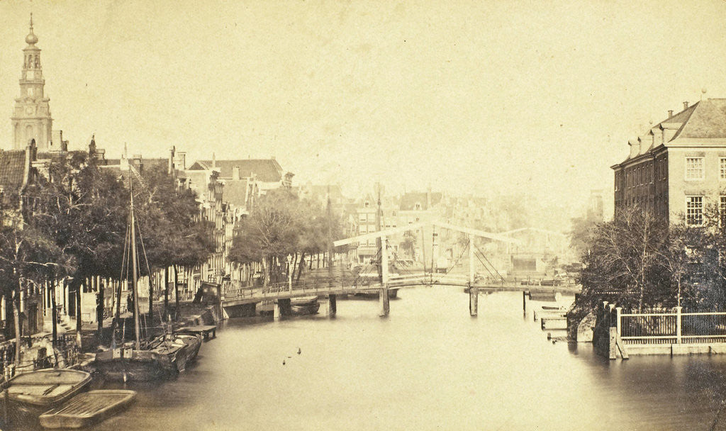 Detail of View Zwanenburgwal in Amsterdam by Eduard Isaac Asser