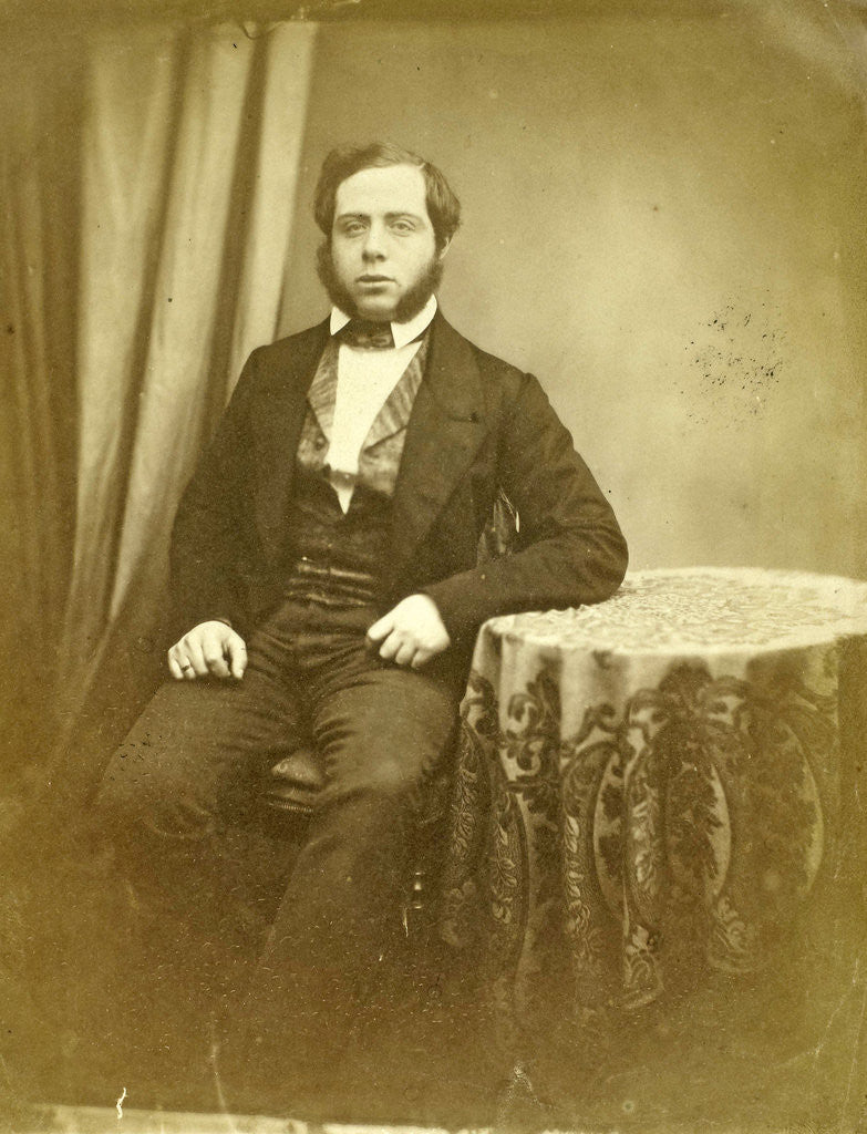 Detail of Studio Portrait of a young man, Paris, France by Eduard Isaac Asser