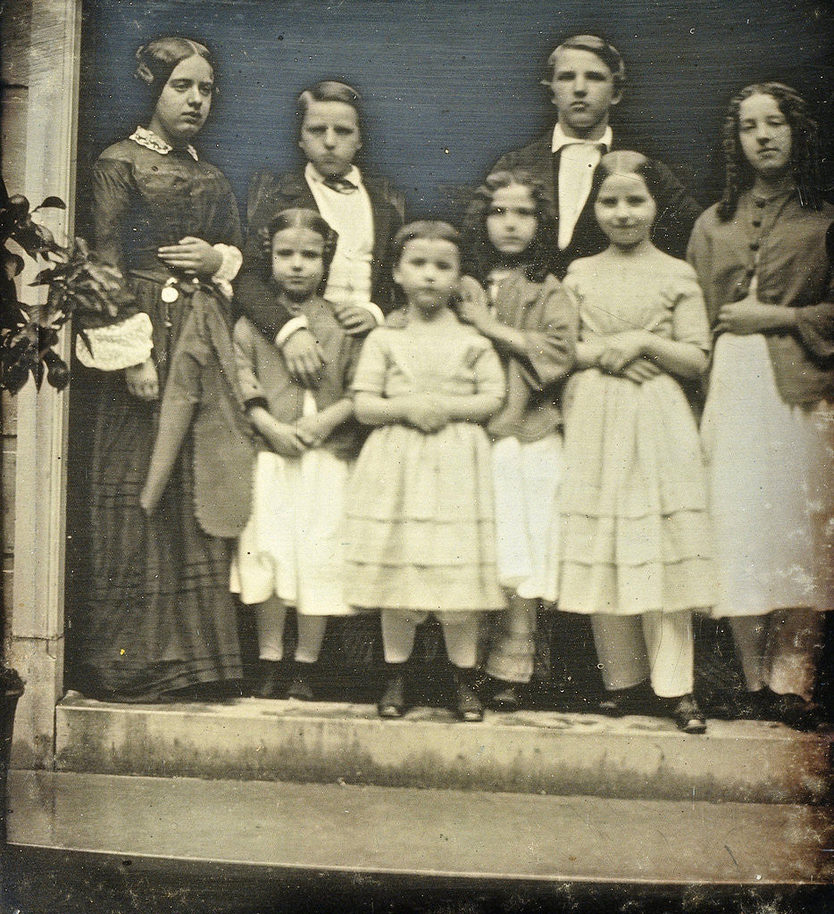 Detail of Group portrait of members of the family Asser and acquaintances by Eduard Isaac Asser